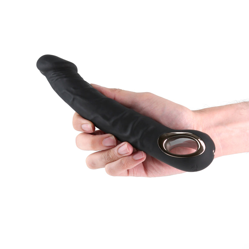 Renegade Rimmer - Black - Black 22 cm USB Rechargeable Vibrator-NSN-1161-43