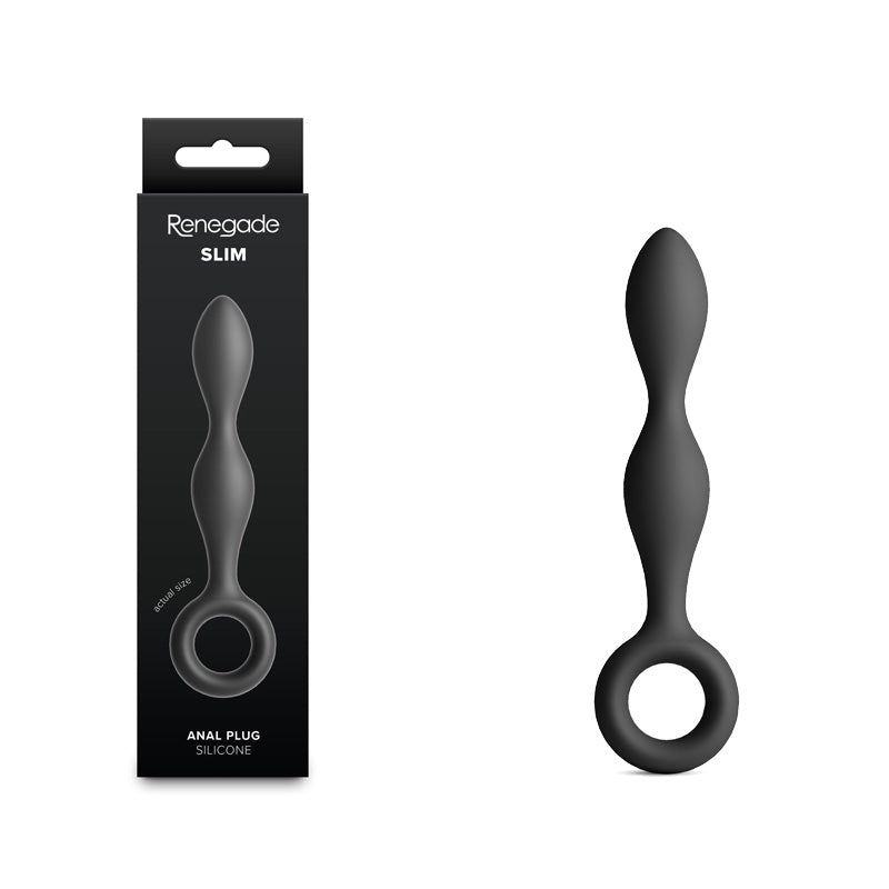 Renegade Slim - Black - Black 12.7 cm Anal Plug - NSN-1166-33