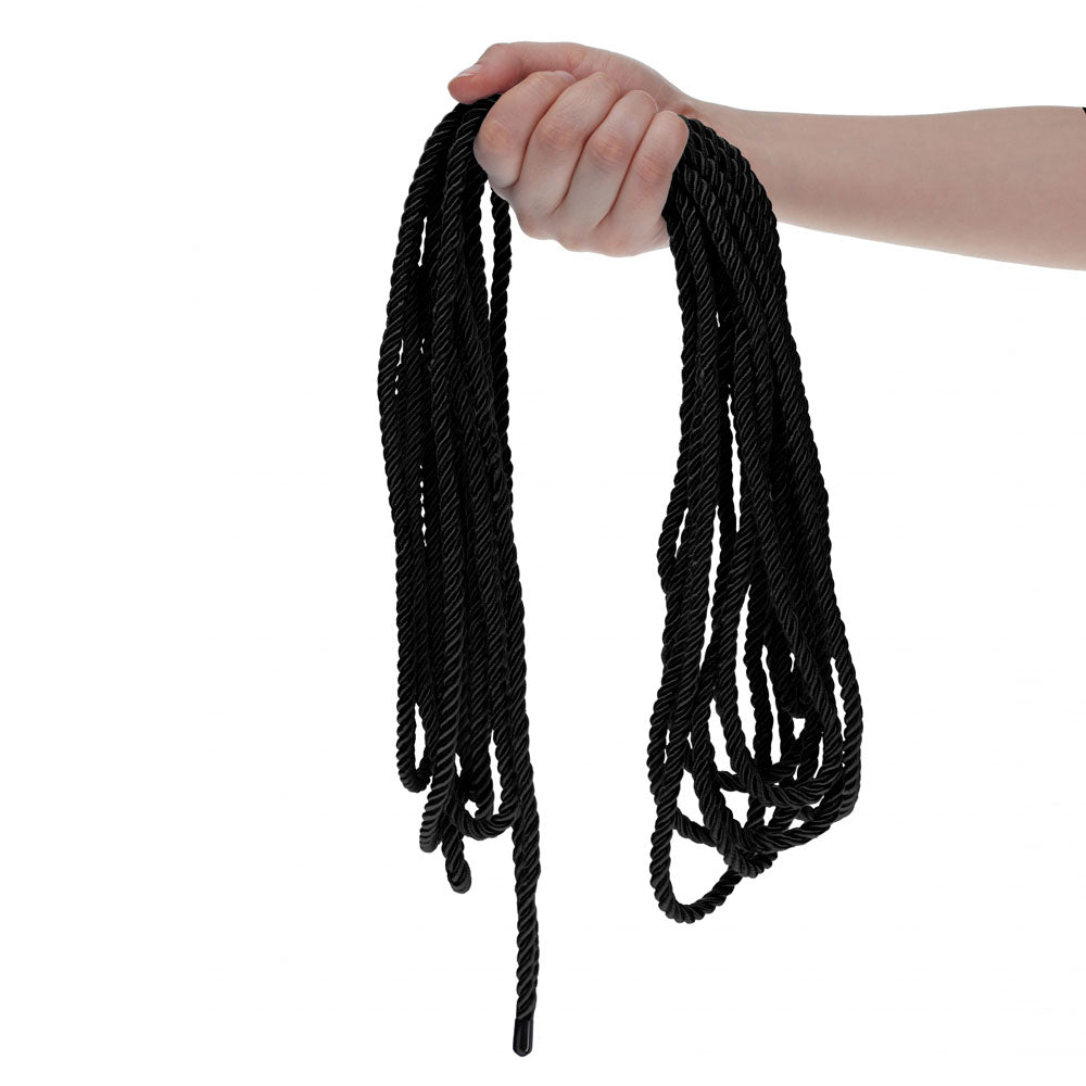 OUCH! Bondage Rope - 10 M - Black - Black Nylon Bondage Rope - 10 metre Length-OU1058BLK