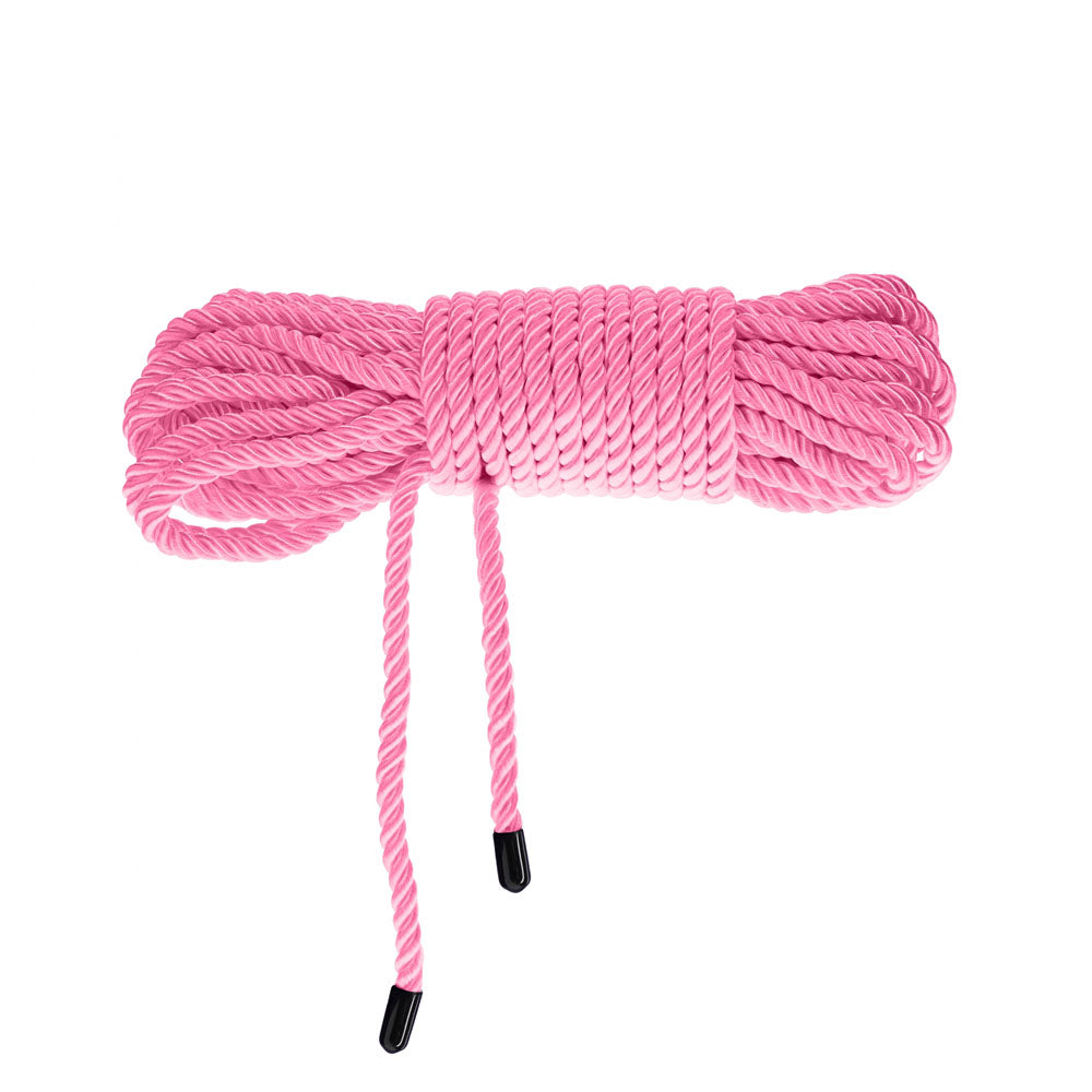 OUCH! Bondage Rope - 10 M - Pink - Pink Nylon Bondage Rope - 10 metre Length-OU1058PNK
