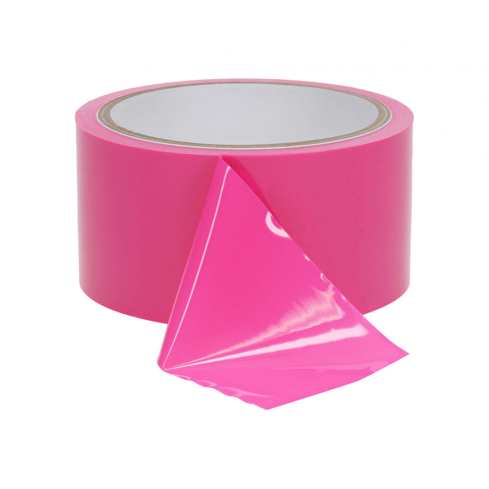 OUCH! PVC Non-Stick Tape - Pink - Pink Bondage Tape - 20 metre Length - OU1063PNK