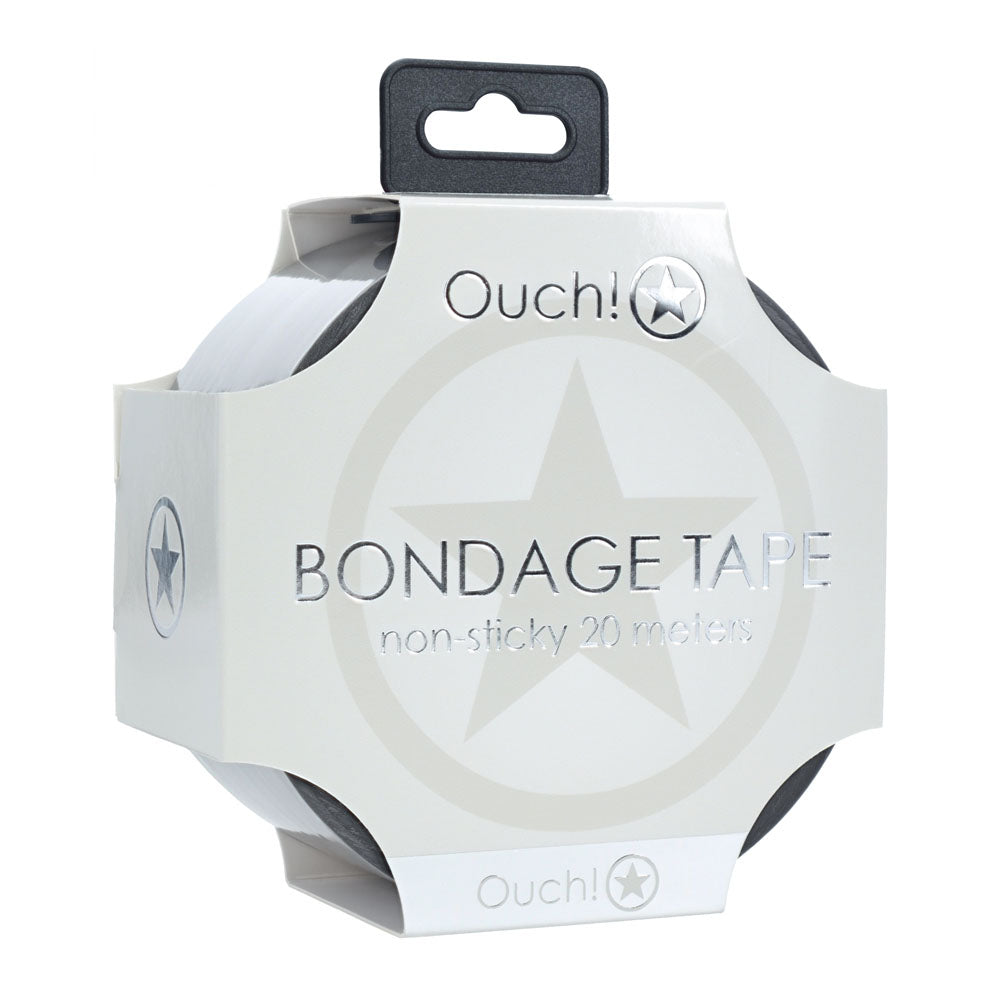 OUCH! PVC Non-Stick Tape - Silver - Silver Bondage Tape - 20 metre Length - OU1063SIL