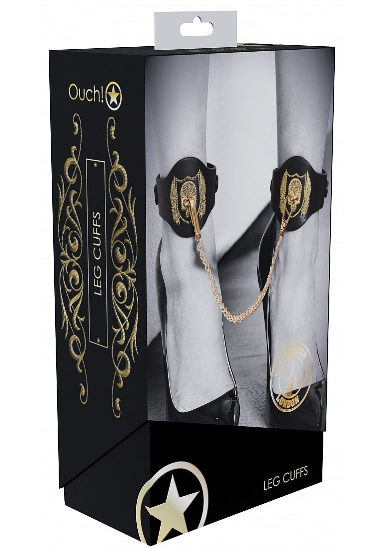 Ouch! London Collection - Leg Cuffs-OU991BLK