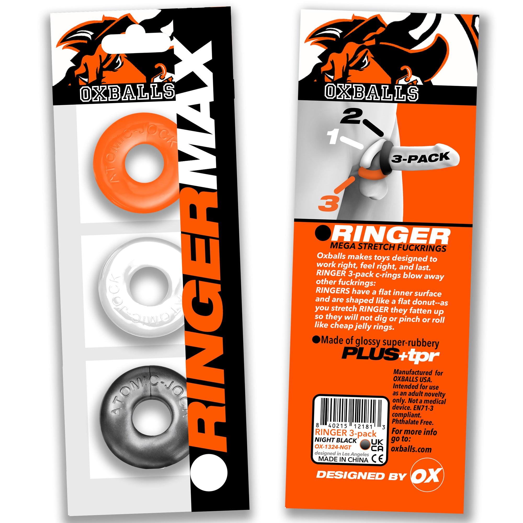 OXBALLS RINGER MAX 3-pack HAZZARD-OX-3200-HAZ