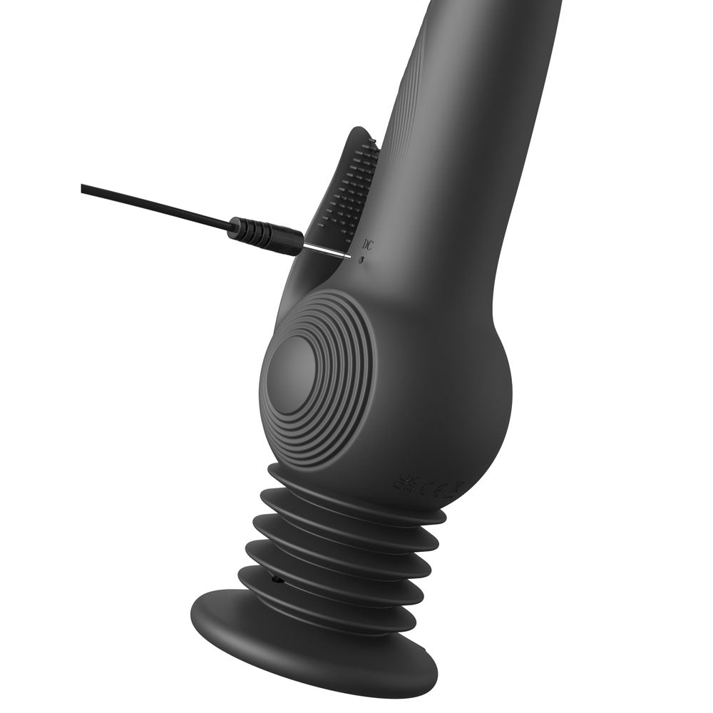 Fetish Fantasy Series Pogo Thruster - Black USB Rechargeable 23.5 cm Gyrating Rabbit Vibrator-PD4564-23