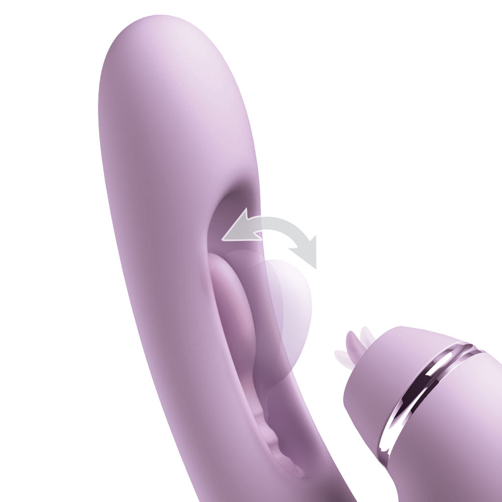 Fantasy For Her G-Touch Pulse Pro - Purple - Purple 23.4 cm USB Rechargeable Rabbit Vibrator wi