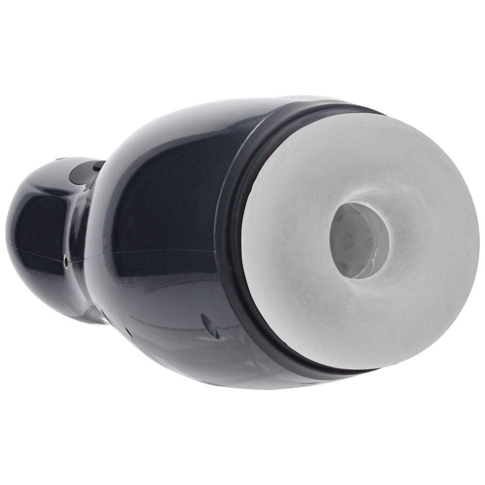 PUMPED Virtuo - Gunmetal - Gunmetal Grey/Clear USB Rechargeable Sucking And Vibrating Auto Masturbator-PMP065GUN