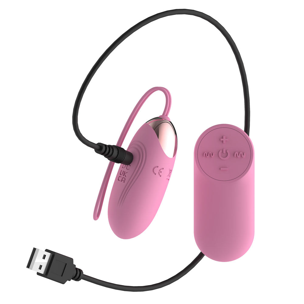 Passion Play Silicone Vibrating Egg - Small - Pink USB Rechargeable Vibrating Egg with Wireless