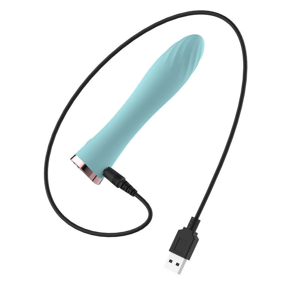 Passion Play Ultra Power Silicone Vibrating Bullet - Blue - Blue 12.9 cm USB Rechargeable Vibra