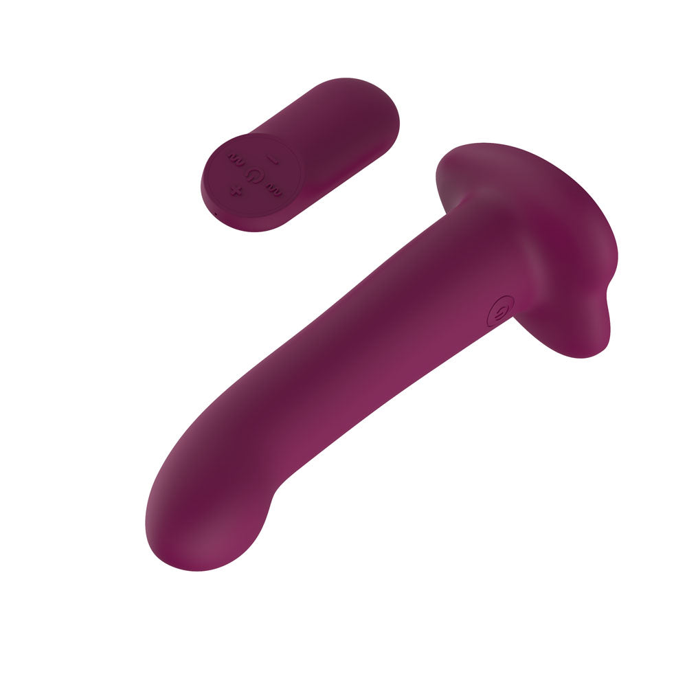 Passion Play Vibrating Dildo - Purple - Purple 18.2 cm USB Rechargeable Vibrating Dildo with Wireless Remote - PP0233