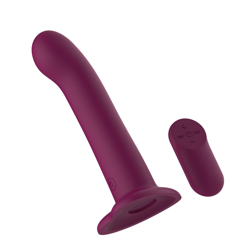 Passion Play Vibrating Dildo - Purple - Purple 18.2 cm USB Rechargeable Vibrating Dildo with Wireless Remote - PP0233