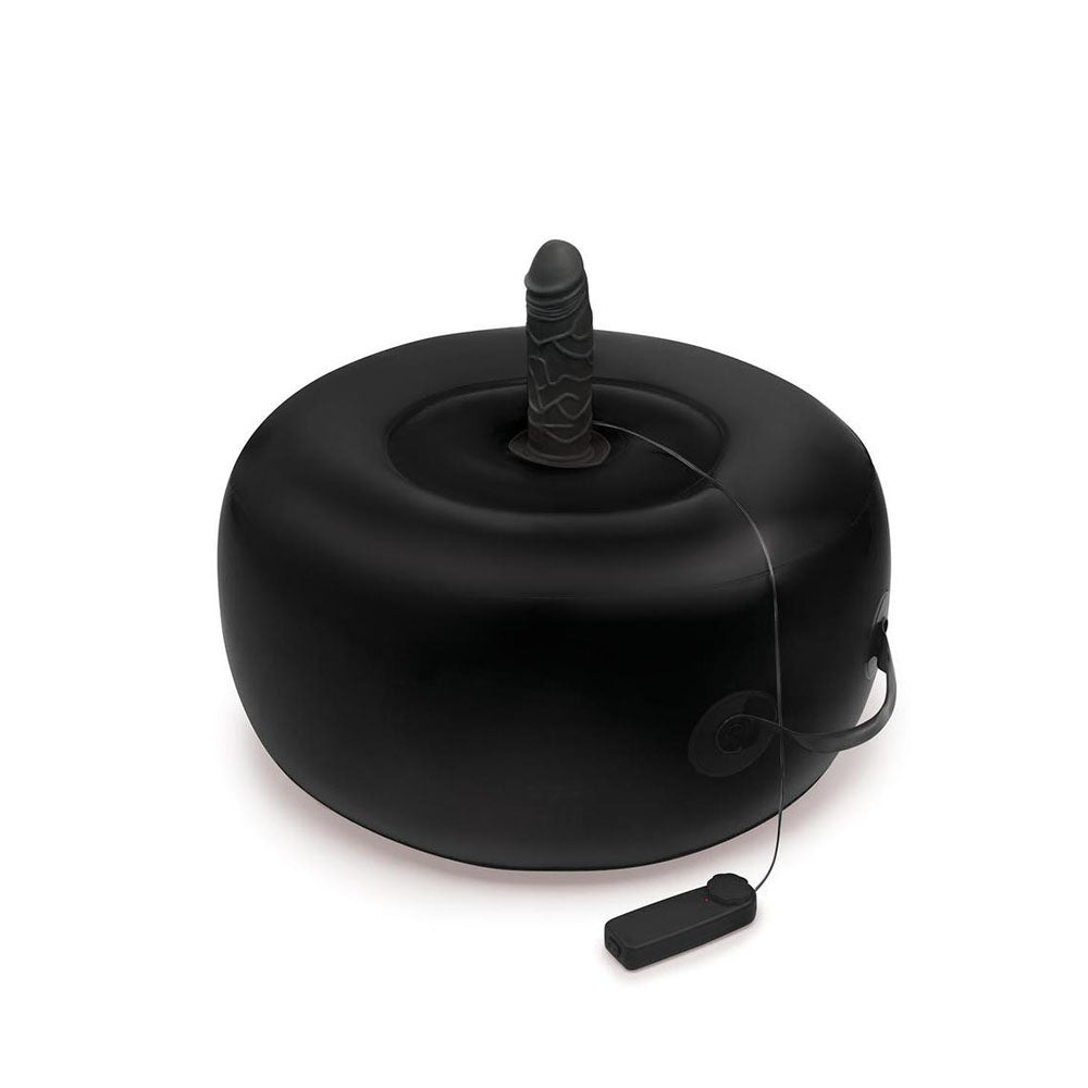 Whipsmart Inflatable Vibrating Love Seat - Black Inflatable Cushion with 6 Vibrating Dong - PP113