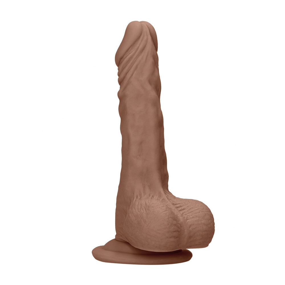 REALROCK 7 Realistic Dildo With Balls - Tan - Tan 17.8 cm Dong - REA094TAN