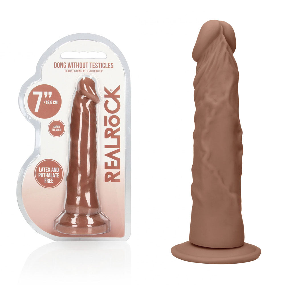REALROCK 7 Realistic Dildo - Tan - Tan 17.8 cm Dong - REA098TAN