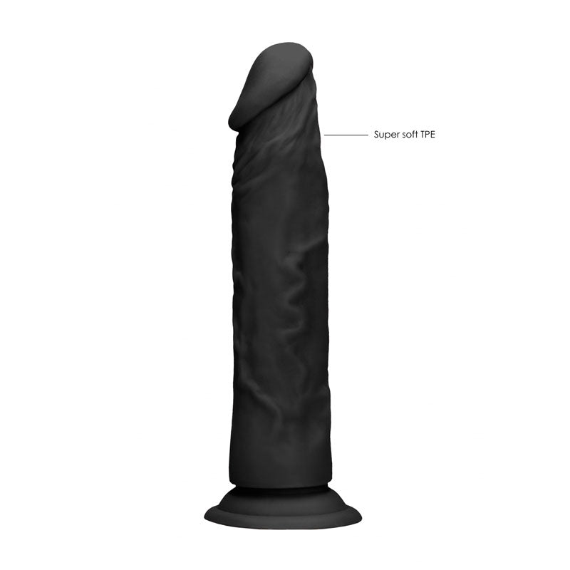 REALROCK 8 Realistic Dildo - Black 20.3 cm Dong - REA099BLK
