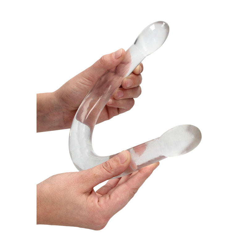 REALROCK Non Realistic Double Dong 17 - Clear 43 cm Double Dong - REA112TRA