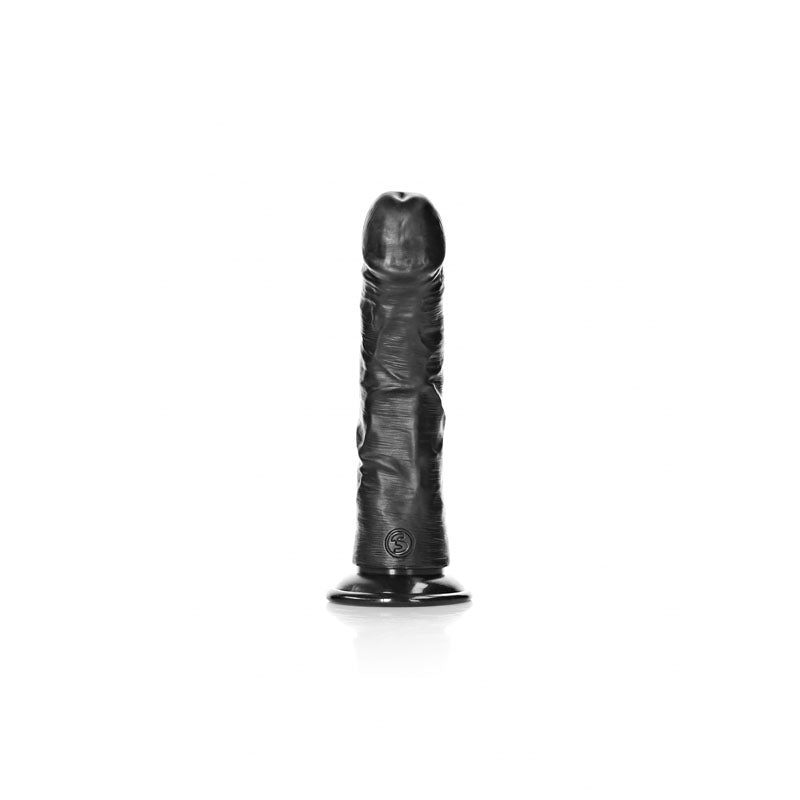 REALROCK Realistic Regular Curved Dildo with Suction Cup - 15.5 cm - Black 15.5 cm (6) Dong - REA116BLK