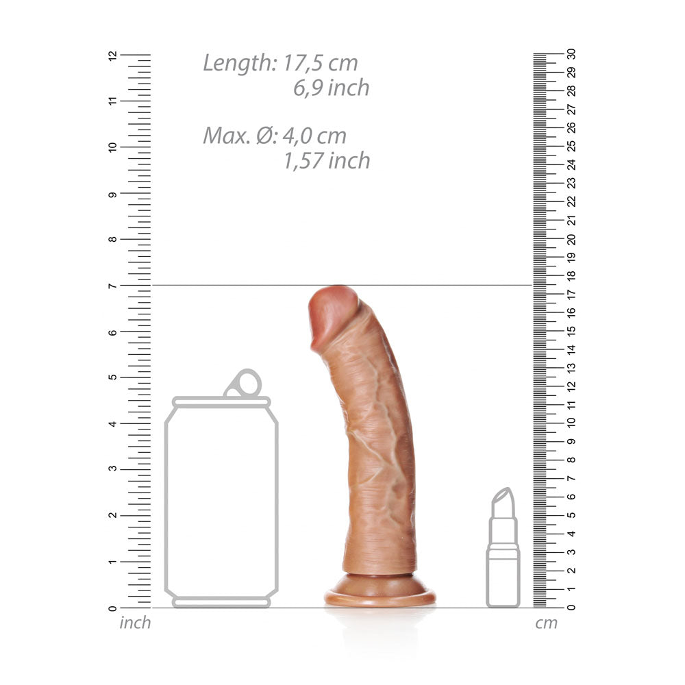 REALROCK Realistic Regular Curved Dildo with Suction Cup - 15.5 cm - Tan 15.5 cm (6) Dong-REA116TAN