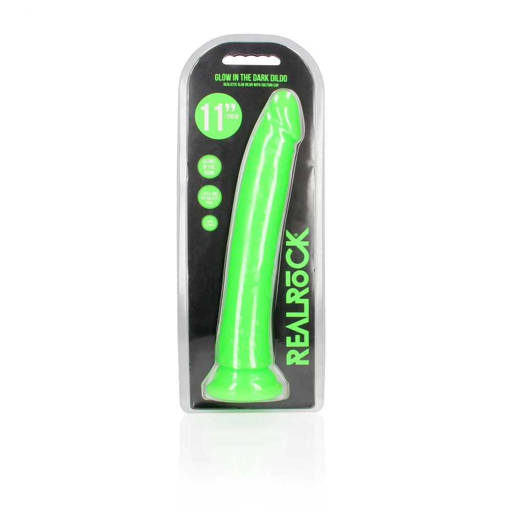 REALROCK 29 cm Slim Glow in the Dark Neon - Green - Glow in Dark Green 29 cm (11) Dong - REA146GLOGRN