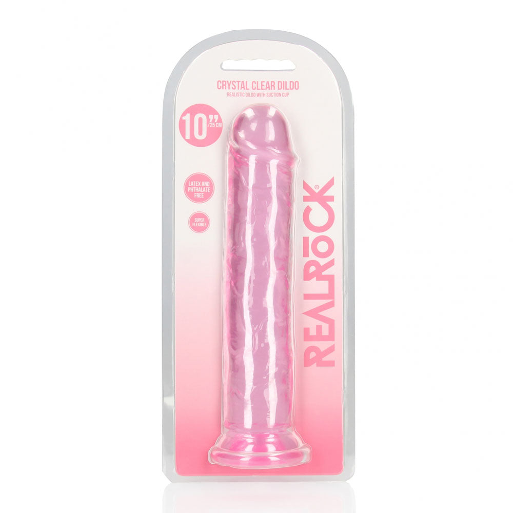 REALROCK 28 cm Straight Dildo - Pink - Pink 28 cm (10) Dong - REA155PNK