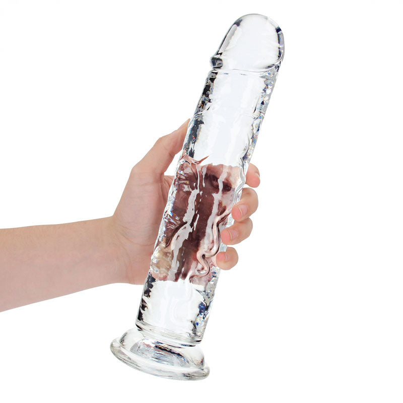 REALROCK 31 cm Straight Dildo - Clear - Clear 31 cm (11) Dong - REA156TRA