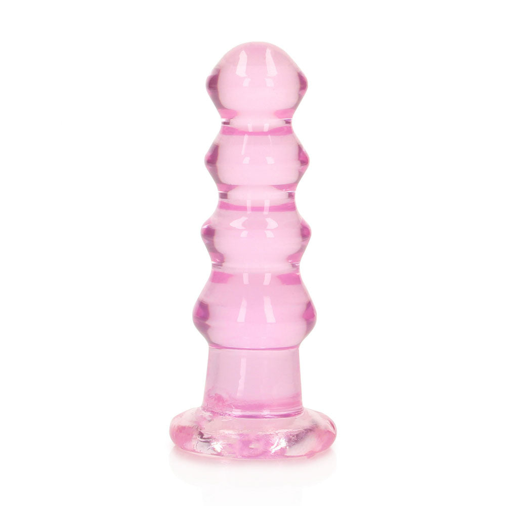 REALROCK 14 cm Curvy Anal Plug - Pink - Pink 14 cm (4.5) Butt Plug - REA158PNK