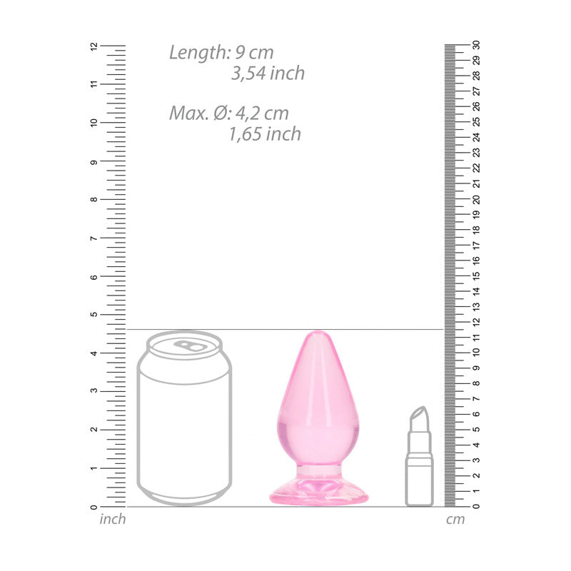 REALROCK 11.5 cm Anal Plug - Pink - Pink 11.5 cm (4.5) Butt Plug - REA162PNK