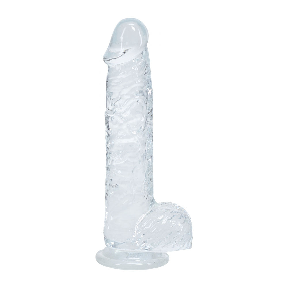 REALROCK 5 Crystal Clear Dildo with Balls - Clear - Clear 14.7 cm Dong