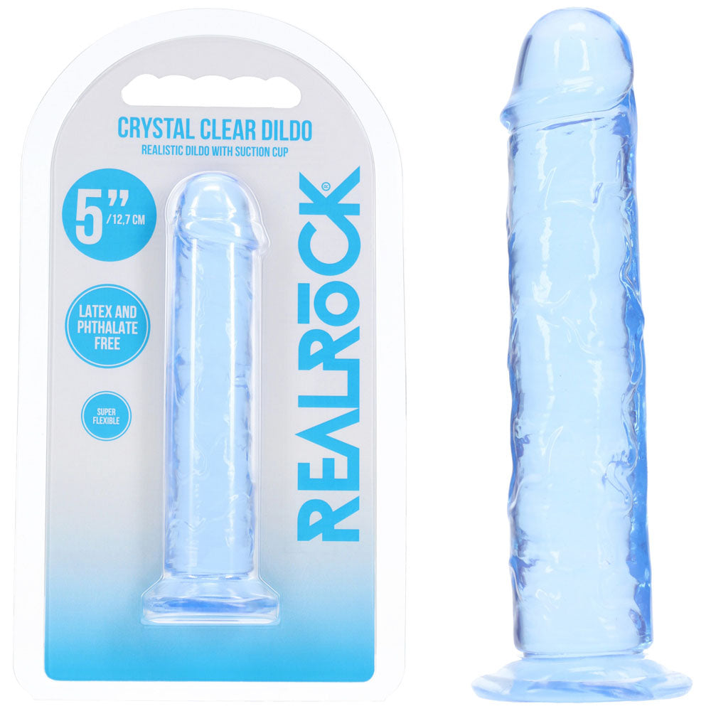 REALROCK Realistic 5 Dildo - Blue - Blue 12.7 cm Dildo
