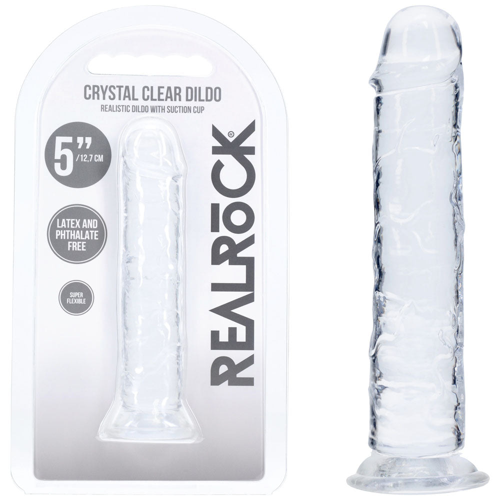 REALROCK Realistic 5 Dildo - Clear - Clear 12.7 cm Dildo