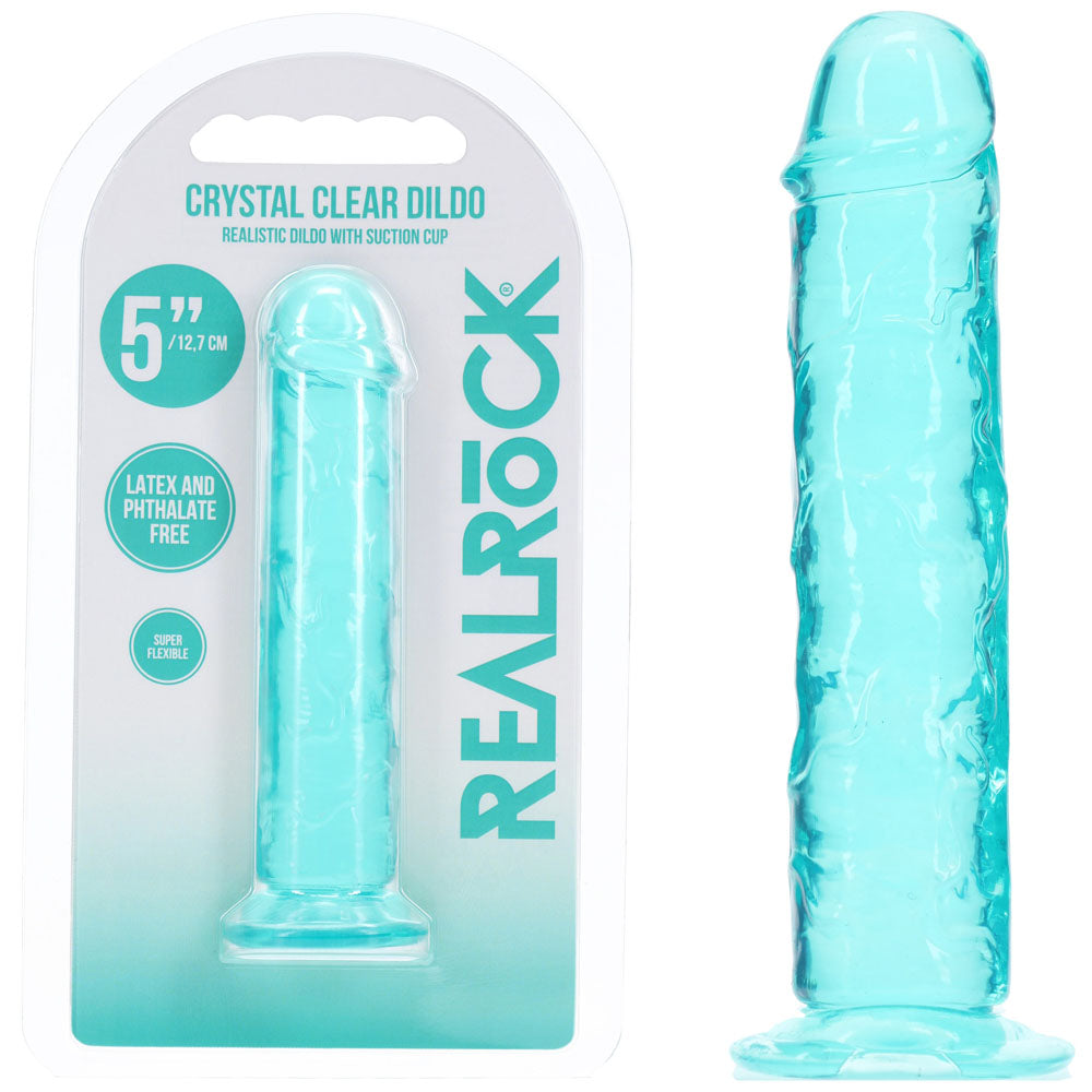 REALROCK Realistic 5 Dildo - Turquoise - Turquoise 12.7 cm Dildo