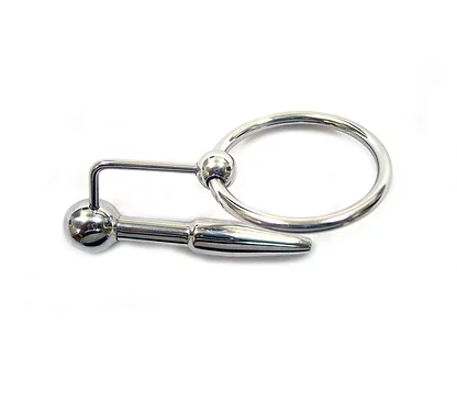Stainless Steel Urethral Probe & Cock Ring-RUPC11