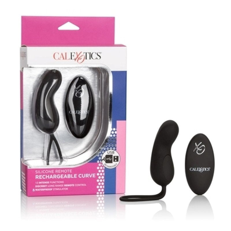 Silicone Remote Rechargeable Curve Black-SE-0077-40-3