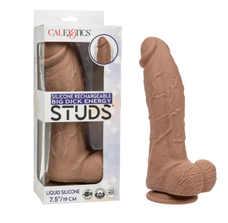 Silicone Rechargeable Big Dick Energy Studs� - Brown-SE-0257-22-3