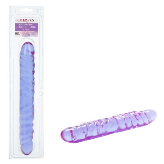 Reflective Gel 12" Veined Double Dong-SE-0280-40-2