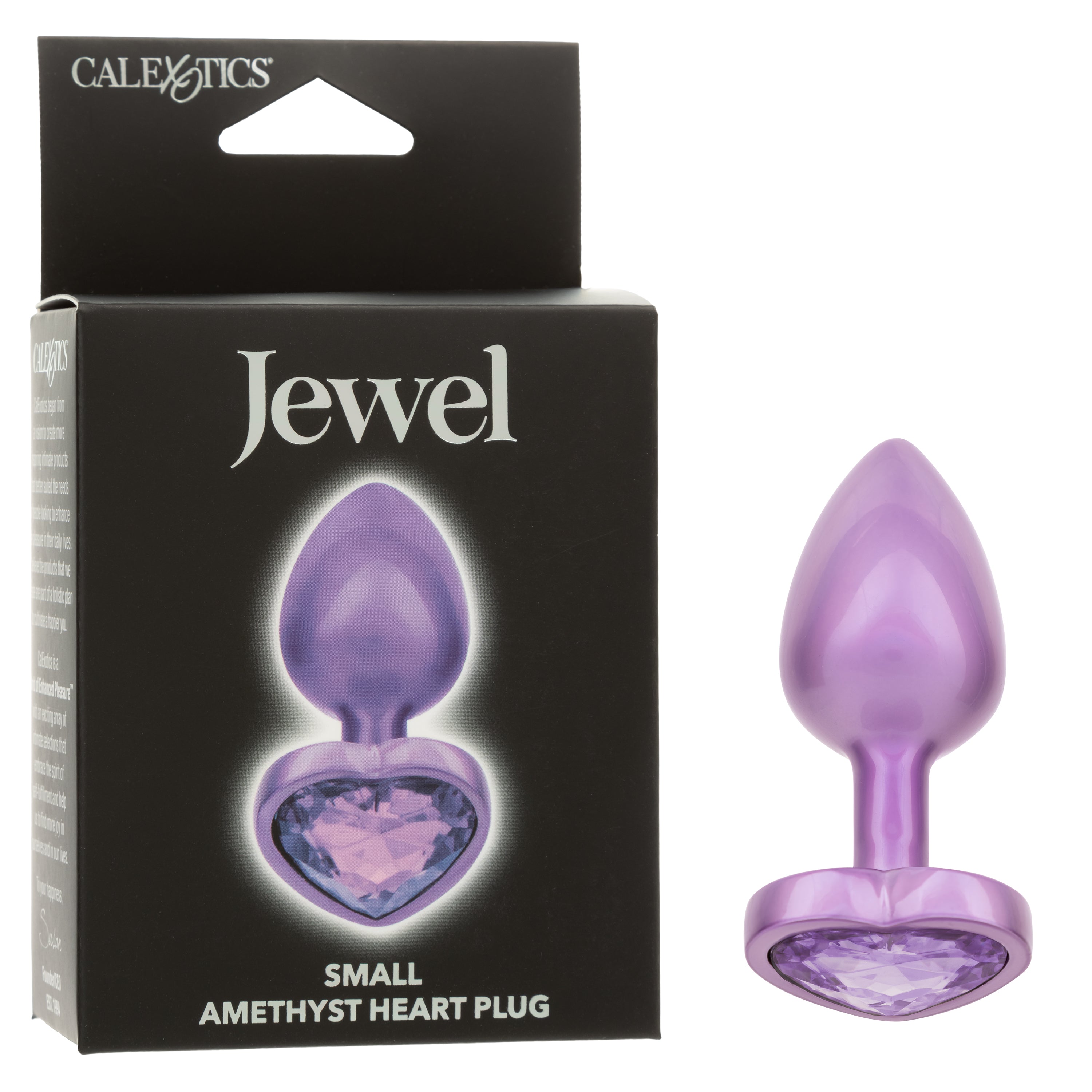 JEWEL SMALL AMETHYST HEART PLUG-SE-0438-45-3