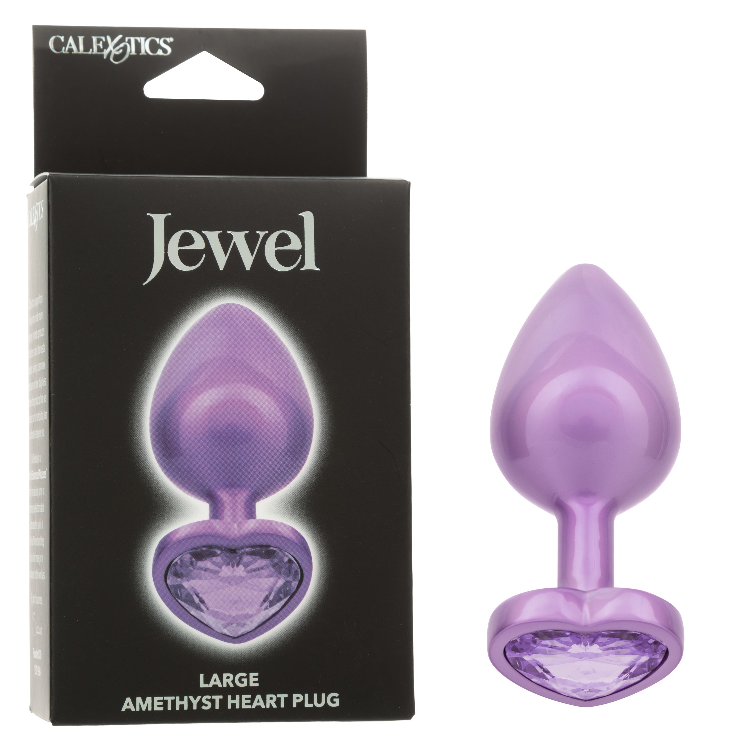 JEWEL LARGE AMETHYST HEART PLUG-SE-0438-50-3