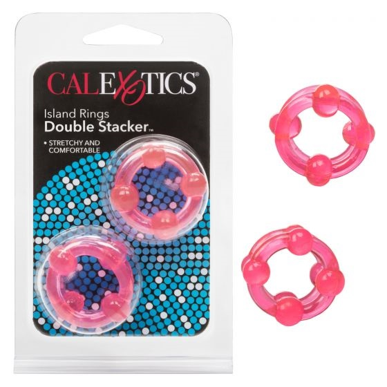 Island Rings Double Stacker Pink-SE-1437-04-2