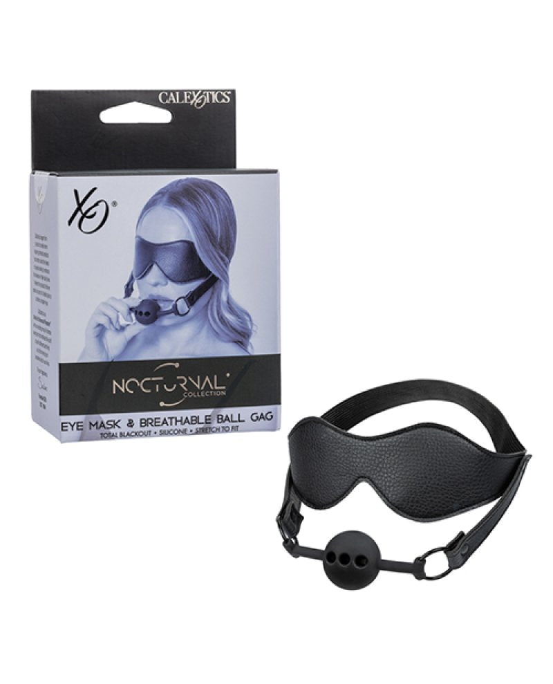 Nocturnal� Collection Eye Mask & Breathable Ball Gag-SE-2678-04-3