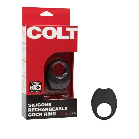 Colt Silicone Rechargeable Cock Ring - Black-SE-6850-03-3