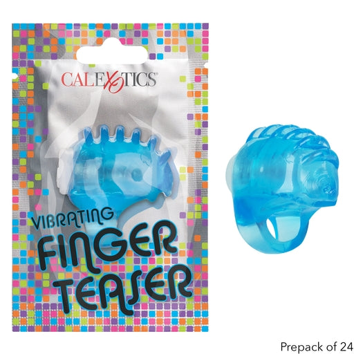 Foil Pack Vibrating Finger Teaser - Blue (Prepack 24)-SE-8000-80-3
