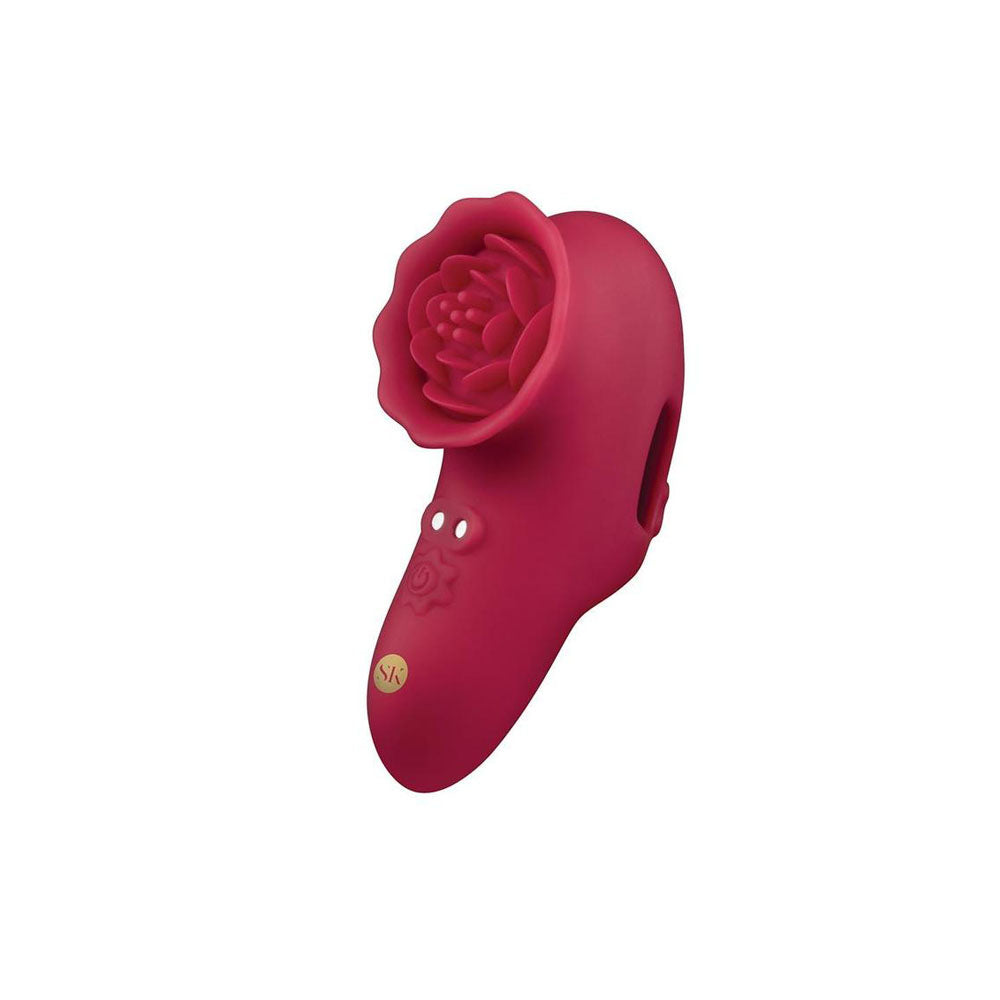 Secret Kisses ROSEGASM PLAYFUL PETAL - Red USB Rechargeable Finger Stimulator - SK1047