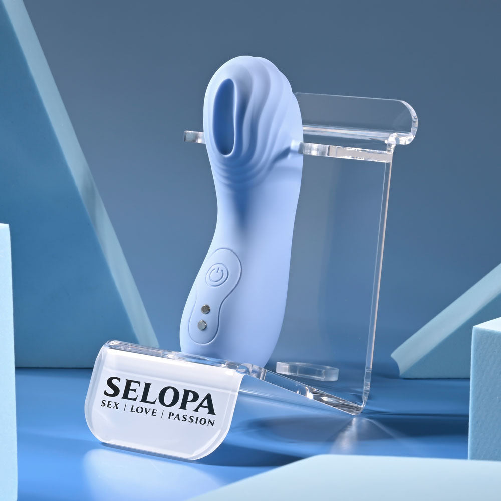 Selopa GOOD POINT - Purple USB Rechargeable Hollow Vibrating Finger Stimulator-SL-RS-4493-2