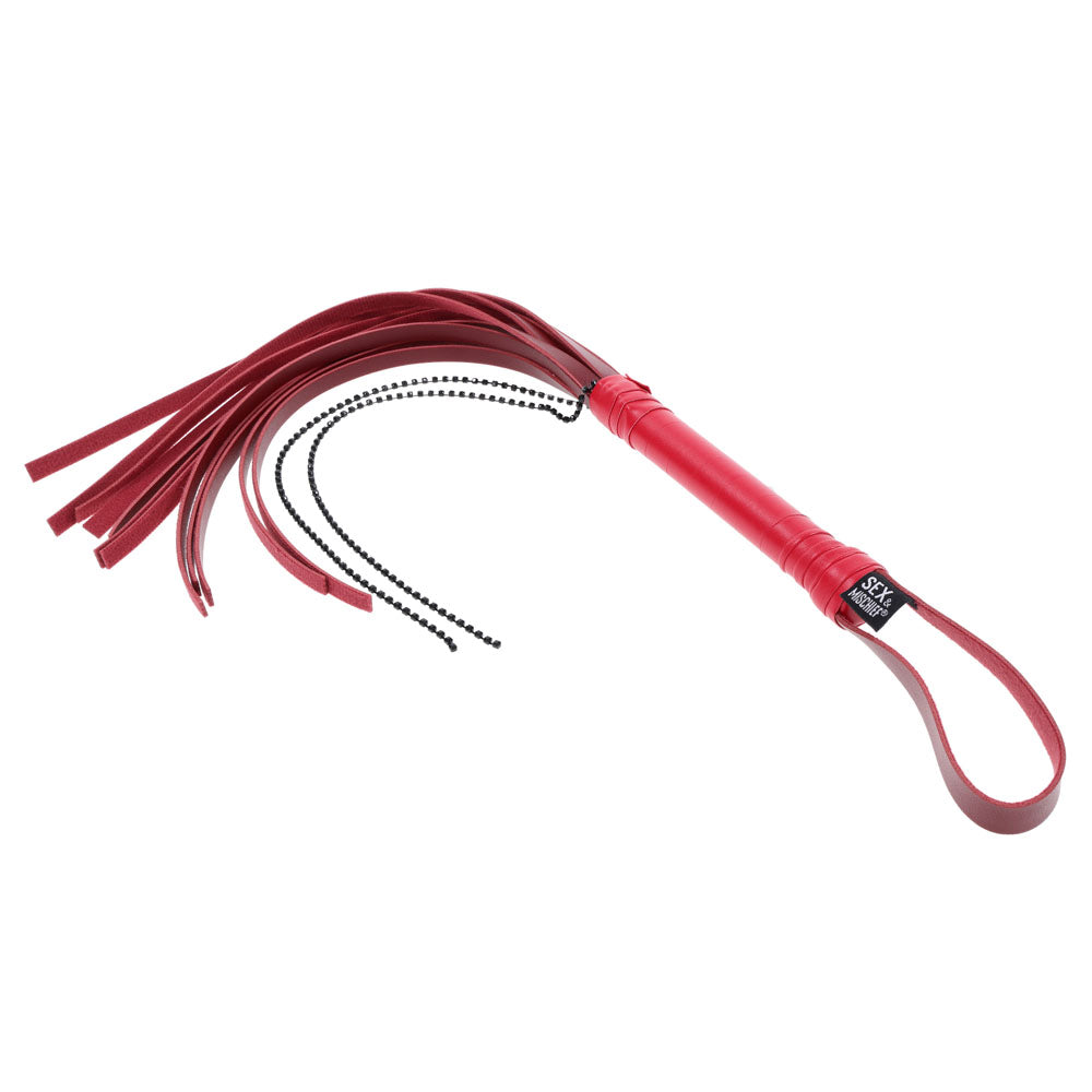 Sex & Mischief Exs & Ohs Crystal Flogger - Red Flogger Whip - SS09988