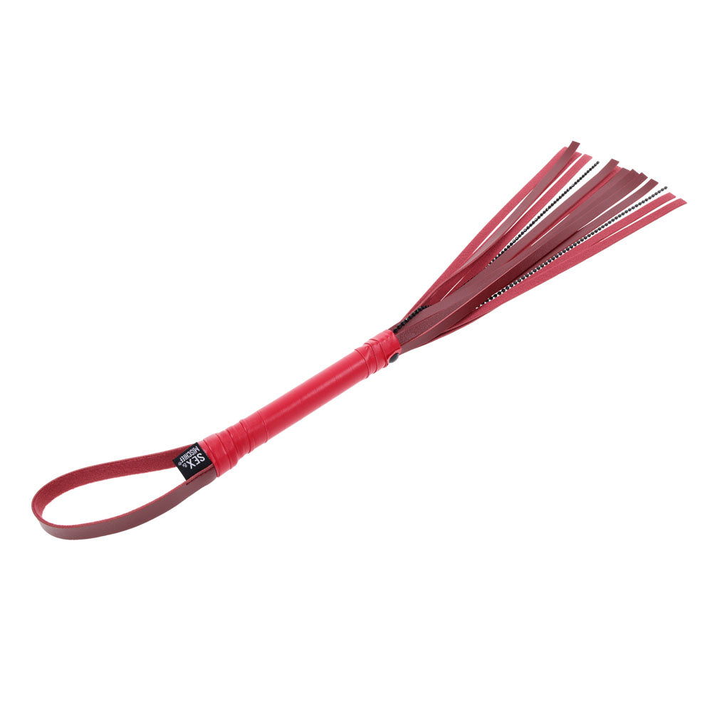 Sex & Mischief Exs & Ohs Crystal Flogger - Red Flogger Whip - SS09988