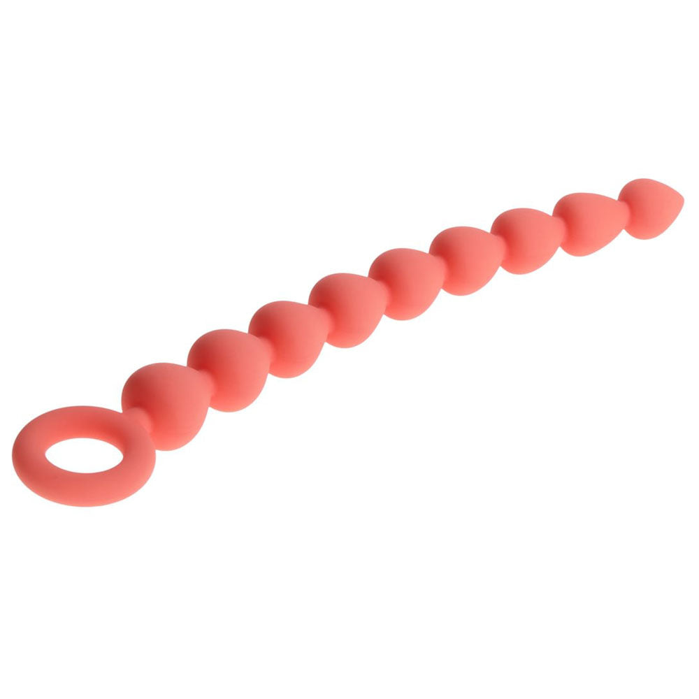Sex & Mischief Peaches n CreaMe Silicone Anal Beads - Peach 23 cm Silicone Anal Beads-SS10214