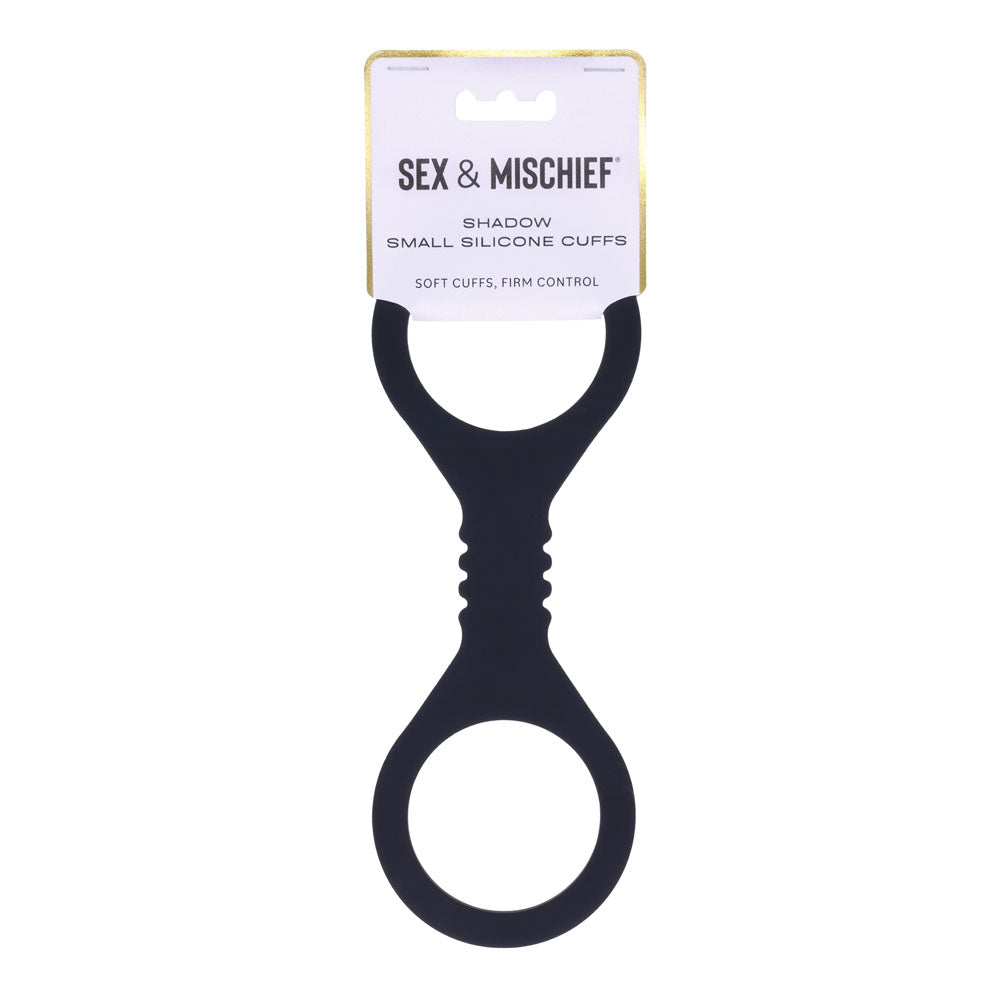 Sex & Mischief Shadow Small Silicone Cuffs - Black Small Restraints - SS10227