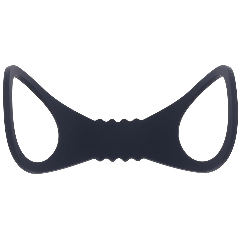 Sex & Mischief Shadow Large Silicone Cuffs - Black Large Restraints - SS10228