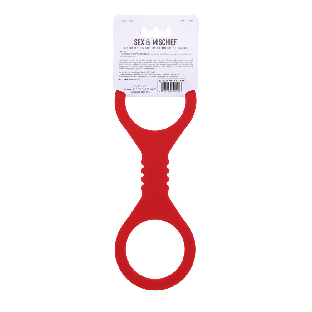 Sex & Mischief Amor Small Silicone Cuffs - Red Small Restraints - SS10229