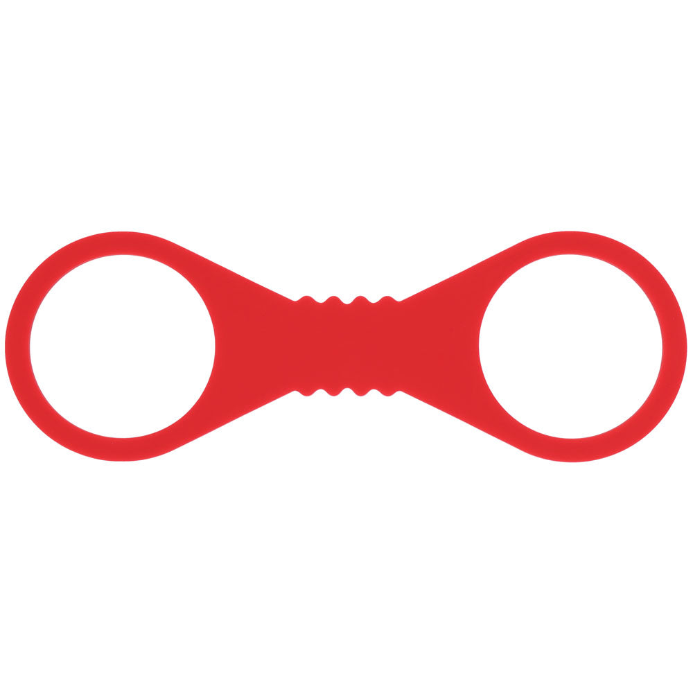 Sex & Mischief Amor Large Silicone Cuffs - Red Large Restraints - SS10230
